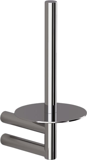 Uchwyt na papier toaletowy Mikado chrom-czarny z powłoką PVD