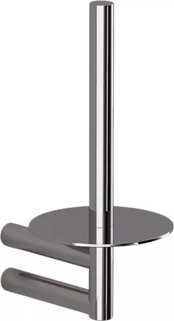 Uchwyt na papier toaletowy Mikado chrom-czarny z powłoką PVD