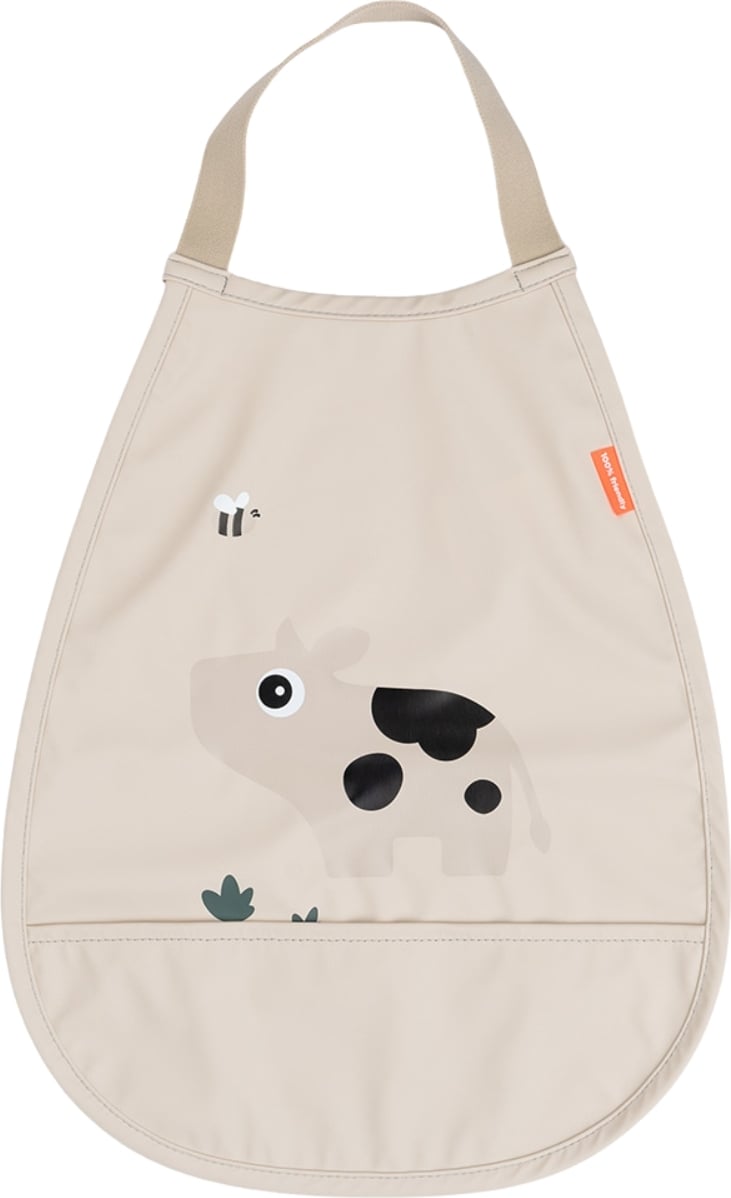 Śliniak z kieszonką Pull Over Tiny Farm piaskowy