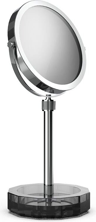 Lusterko kosmetyczne Kristall chrom z antracytową podstawką