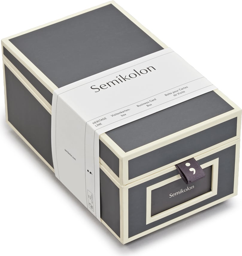 Pudełko na wizytówki Die Kante ciemnoszare