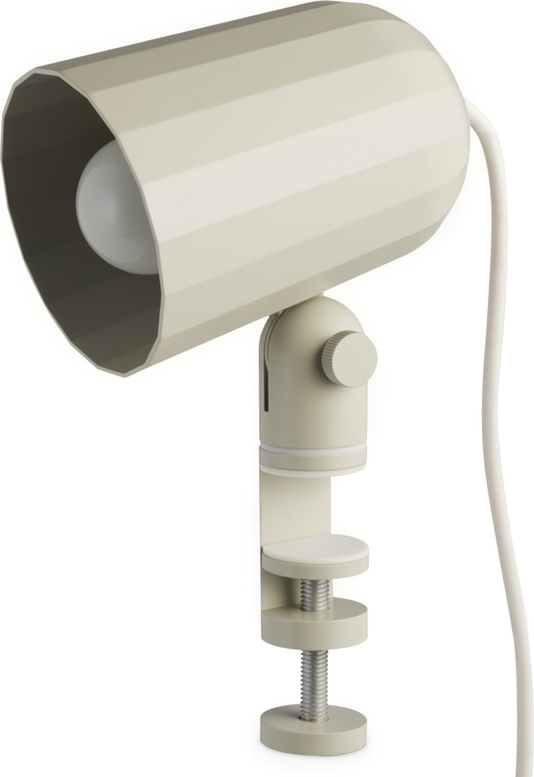 Lampa biurkowa Noc Clip kremowa z mocowaniem