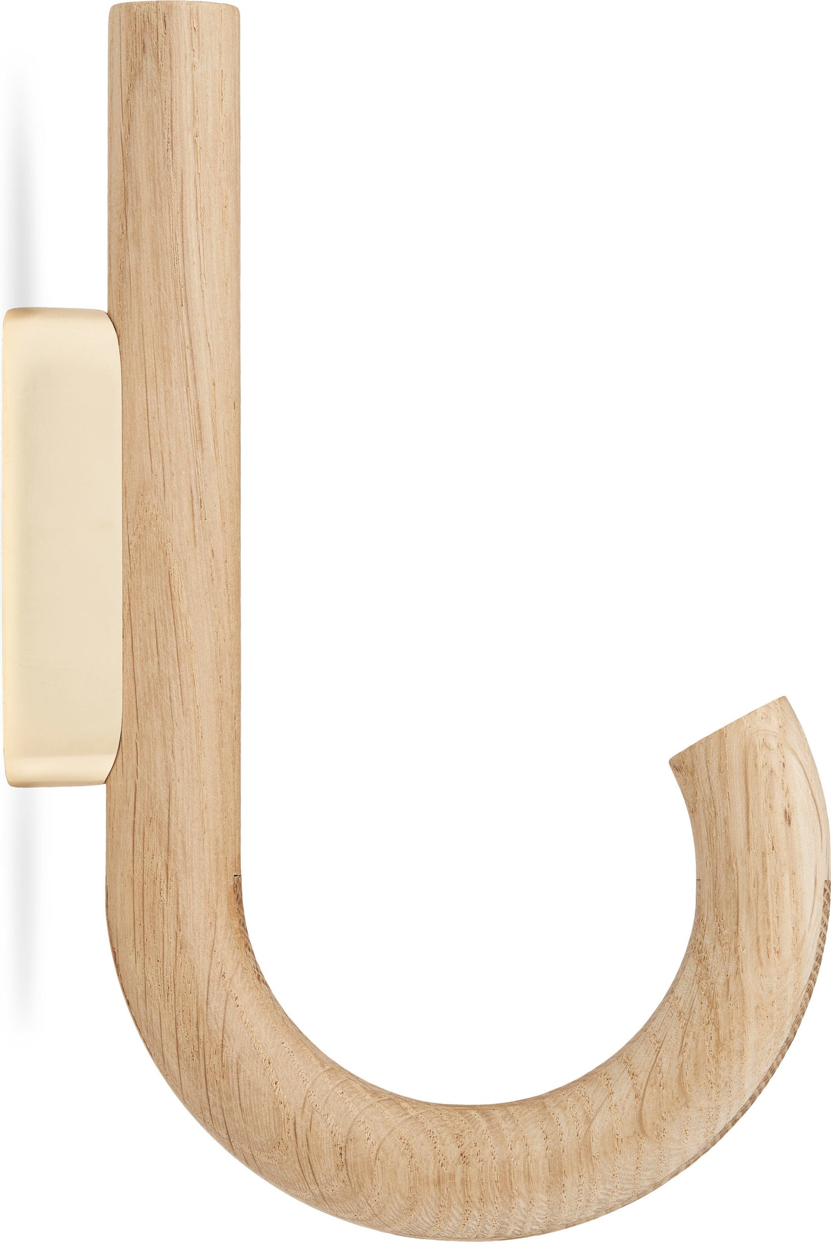 Haczyk ścienny Gejst 19 cm mosiądz jasny dąb