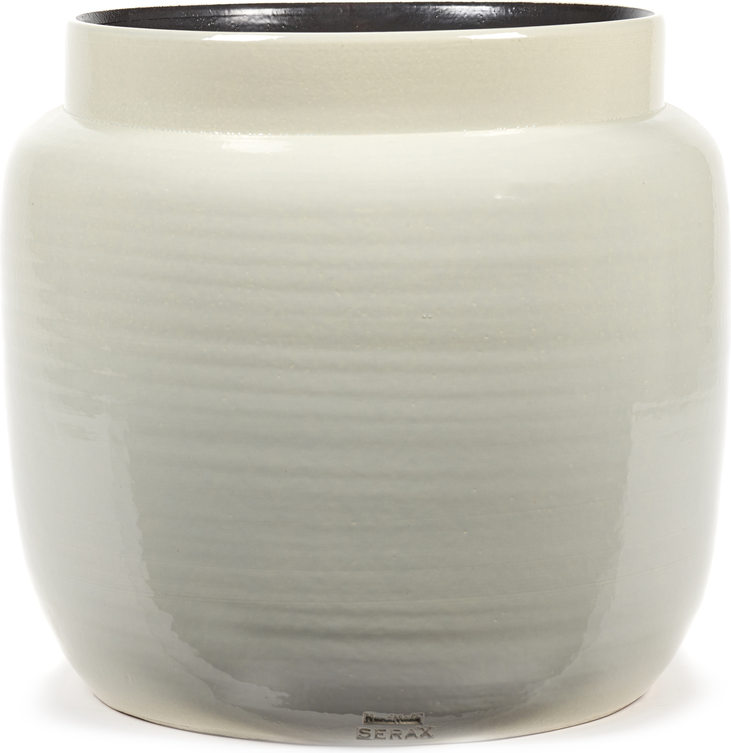 Osłonka na doniczkę Glazed Shades 40 cm jasnoszara