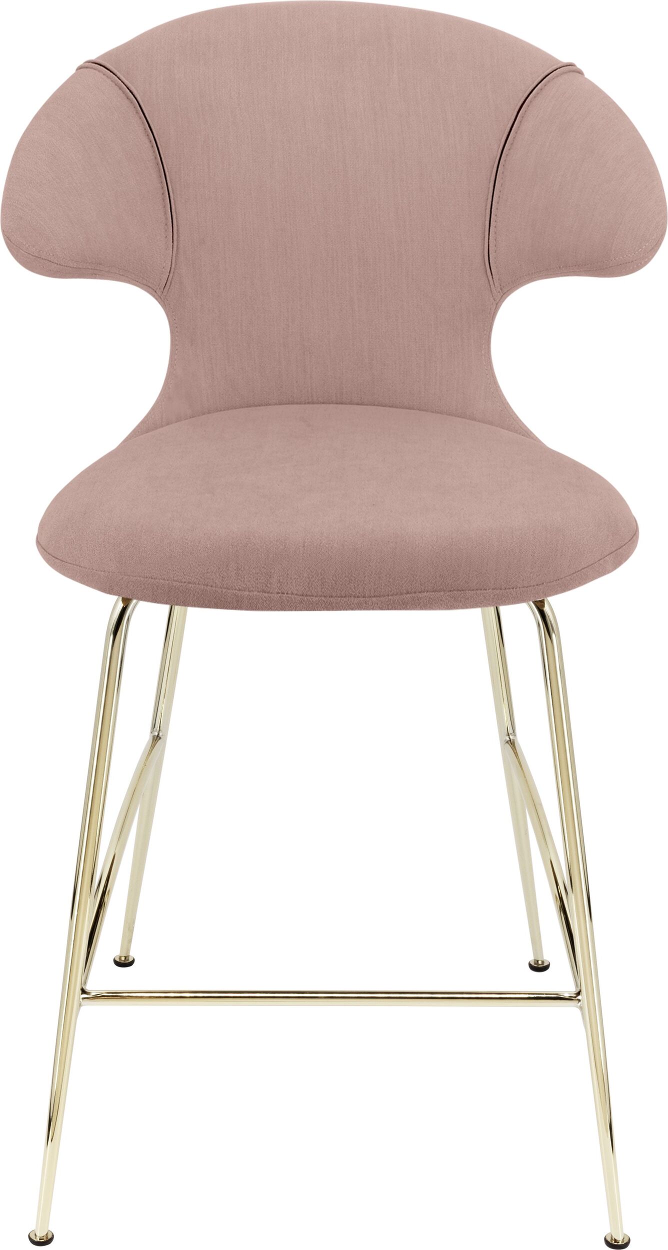 Krzesło Time Flies 102 cm różowe na mosiężnych nogach