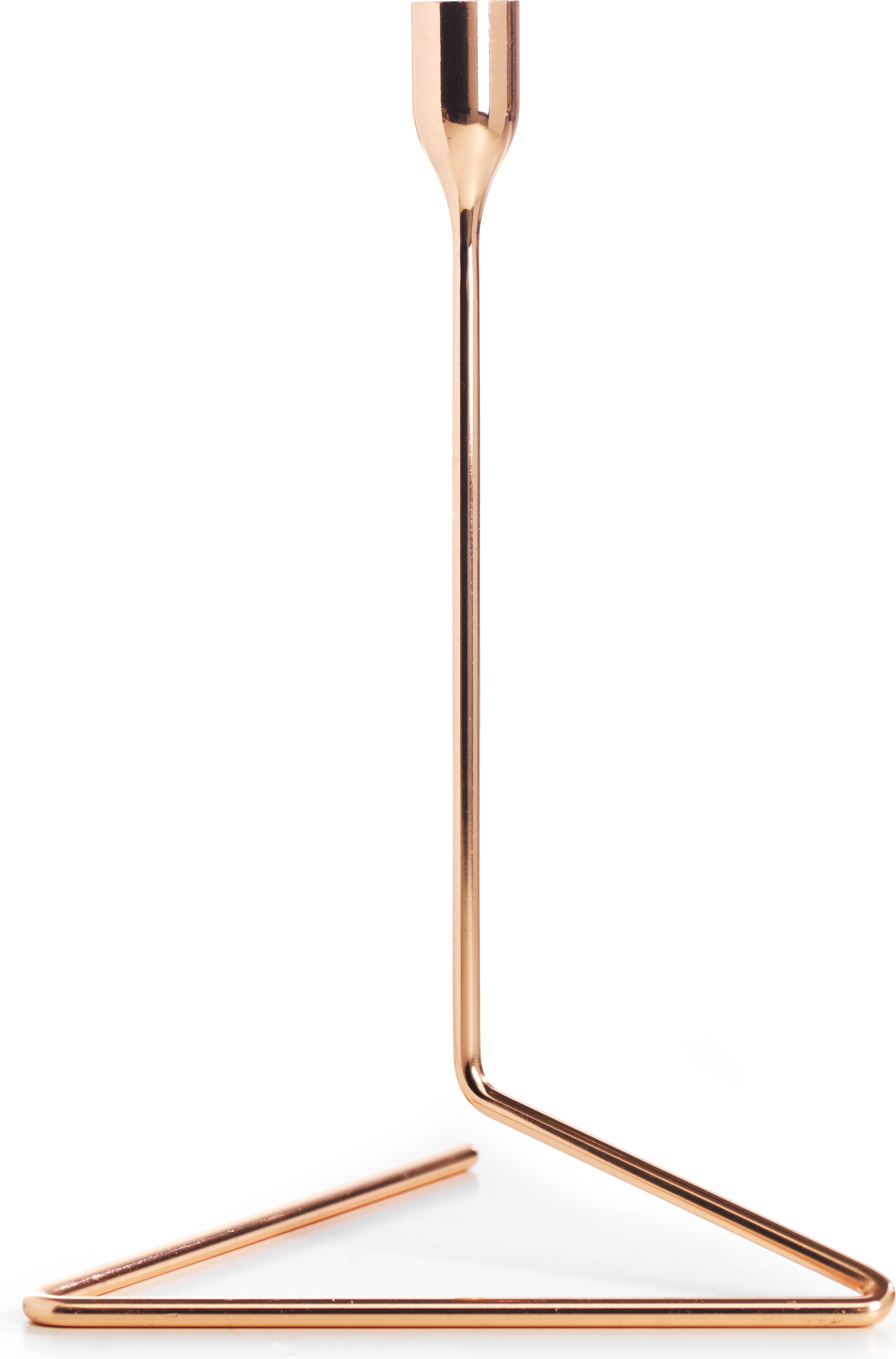 Świecznik na klasyczną świecę Puzzle 26 cm miedziany