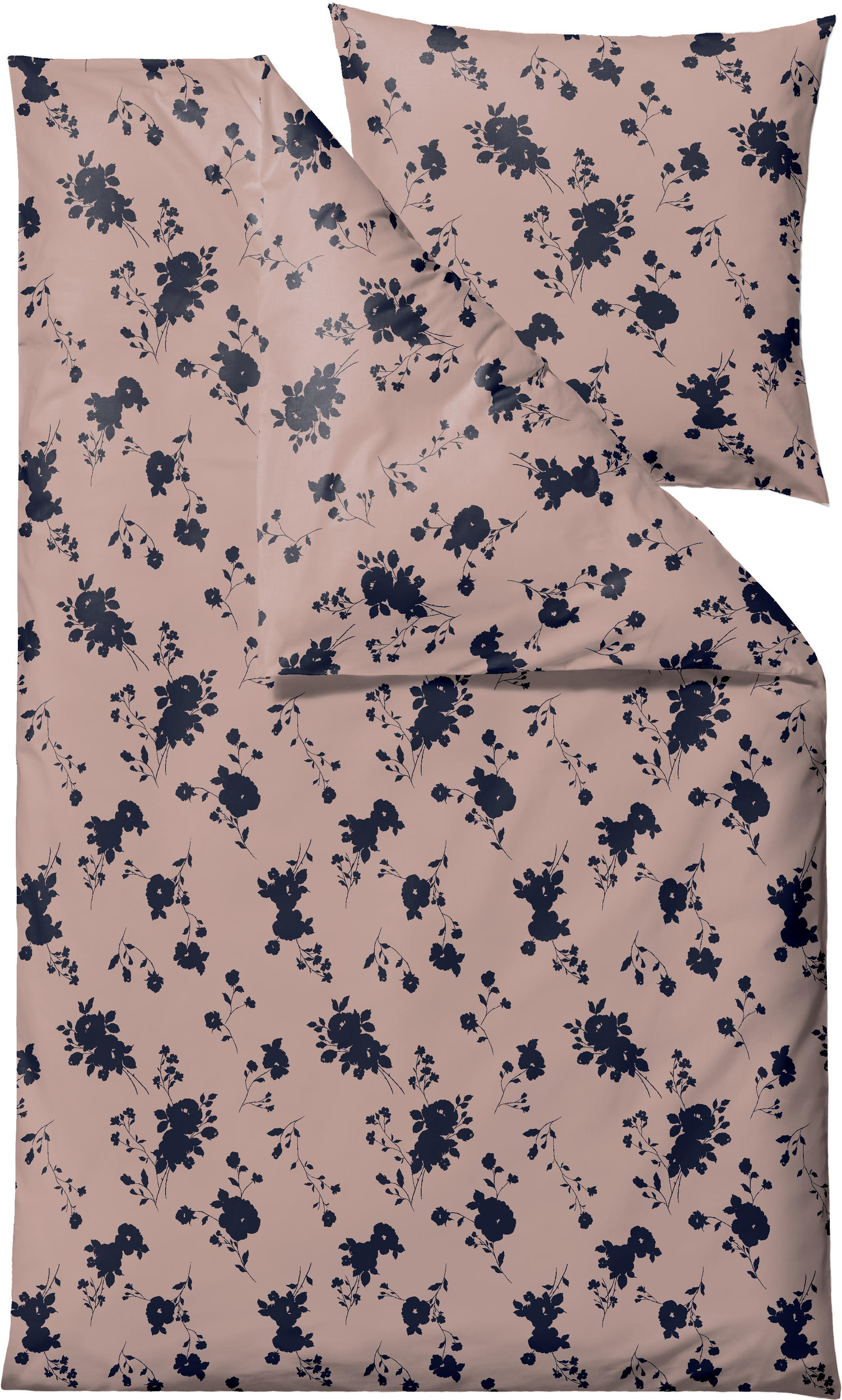 Pościel Rose 135 x 200 cm różowa z poszewką na poduszkę 80 x 80 cm