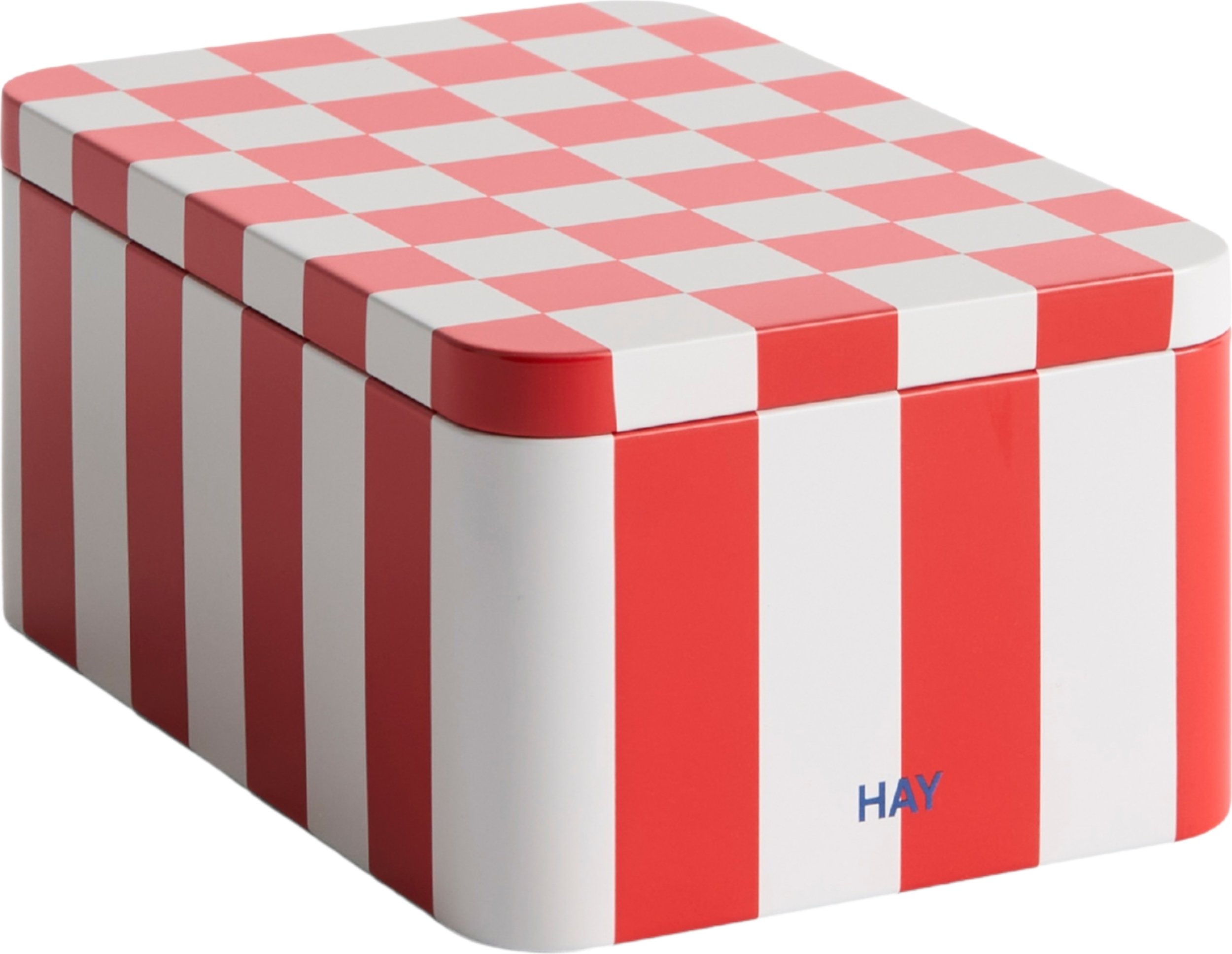 Pudełko do przechowywania Tin S kremowo-czerwone