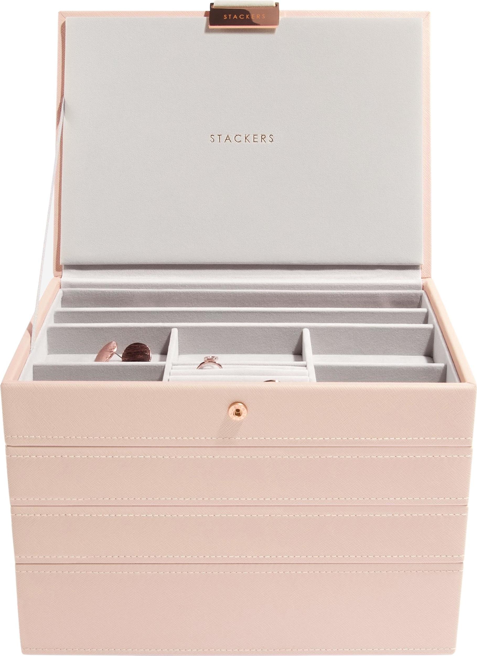 Szkatułka na biżuterię Stackers poczwórna classic różowa różowe złoto