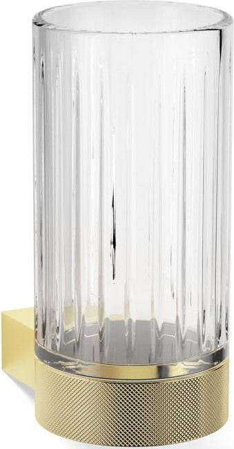 Kubek na szczoteczki do zębów Club karbowany złoty ścienny