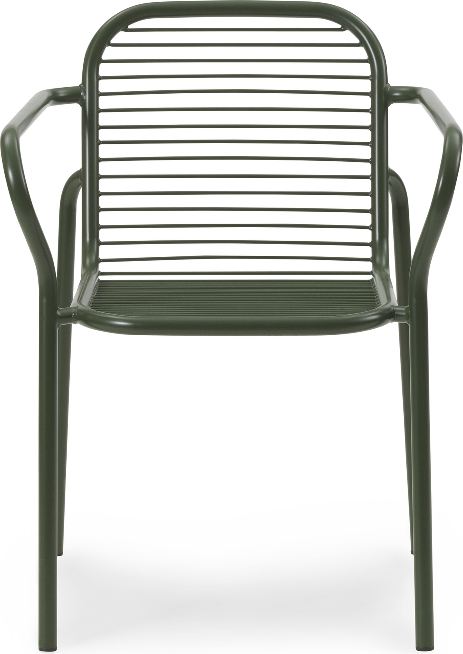 Krzesło ogrodowe Vig ciemnozielone z podłokietnikami