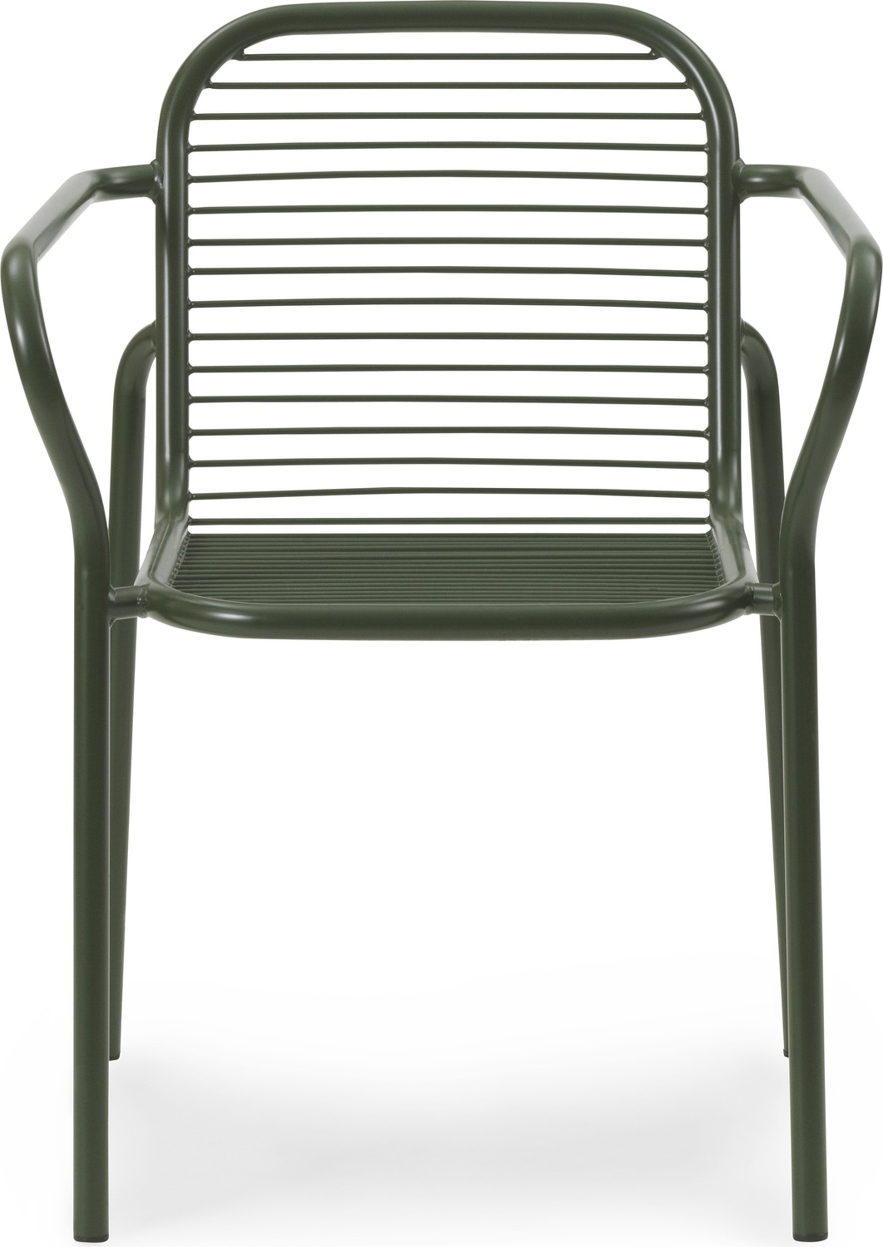 Krzesło ogrodowe Vig ciemnozielone z podłokietnikami