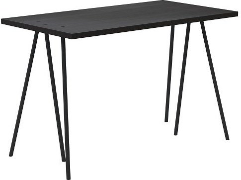 Biurko skog dębowy czarny blat czarna rama