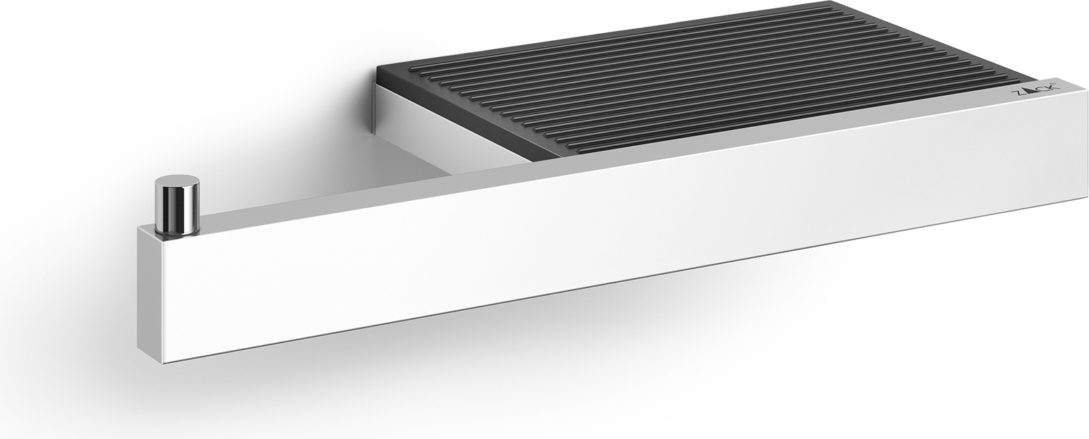 Uchwyt na papier toaletowy z półką Linea polerowany