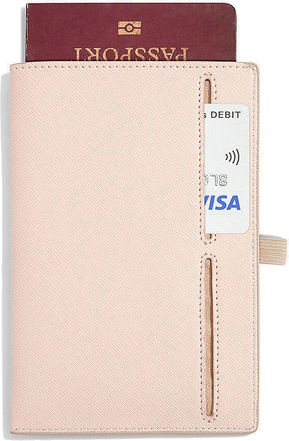 Etui na paszport i karty Stackers różowe