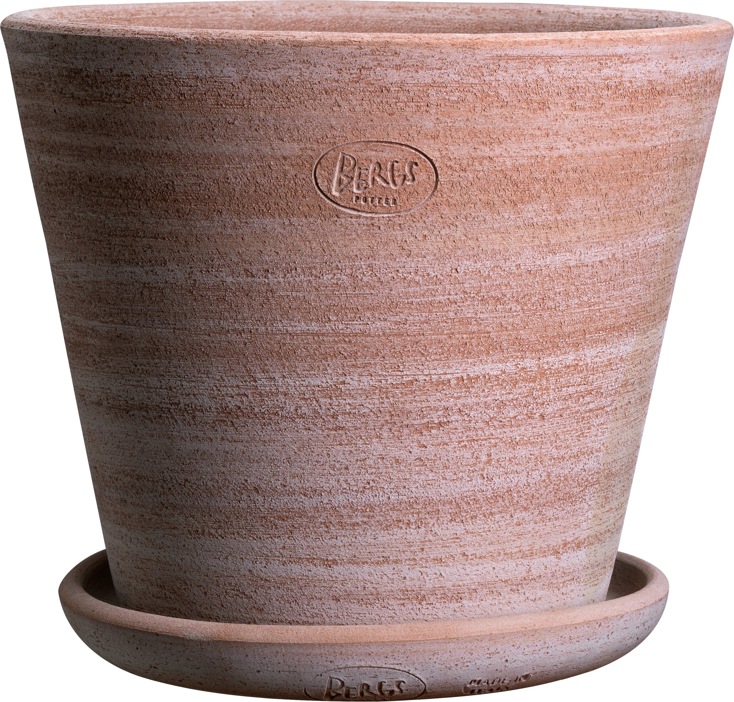 Doniczka Julie Rustic 30 cm różowa z podstawką