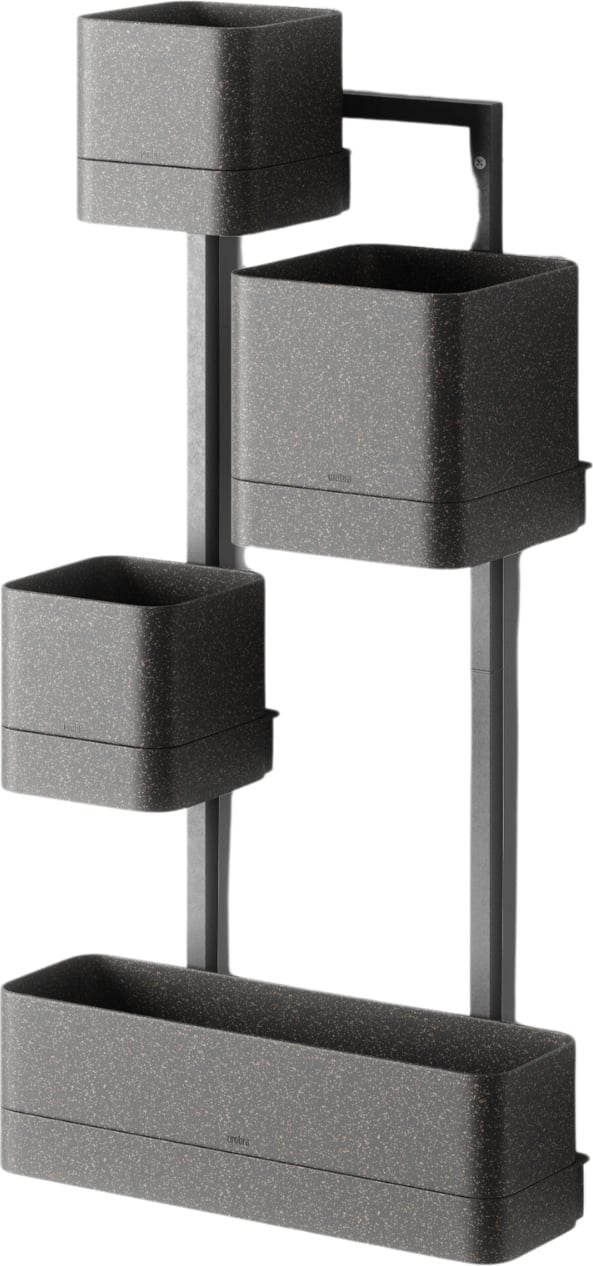 Kwietnik ścienny Cubiko czarny