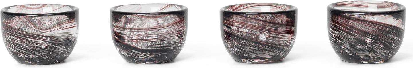 Kieliszki do jajek Tinta ciemnobrązowe 4 szt.