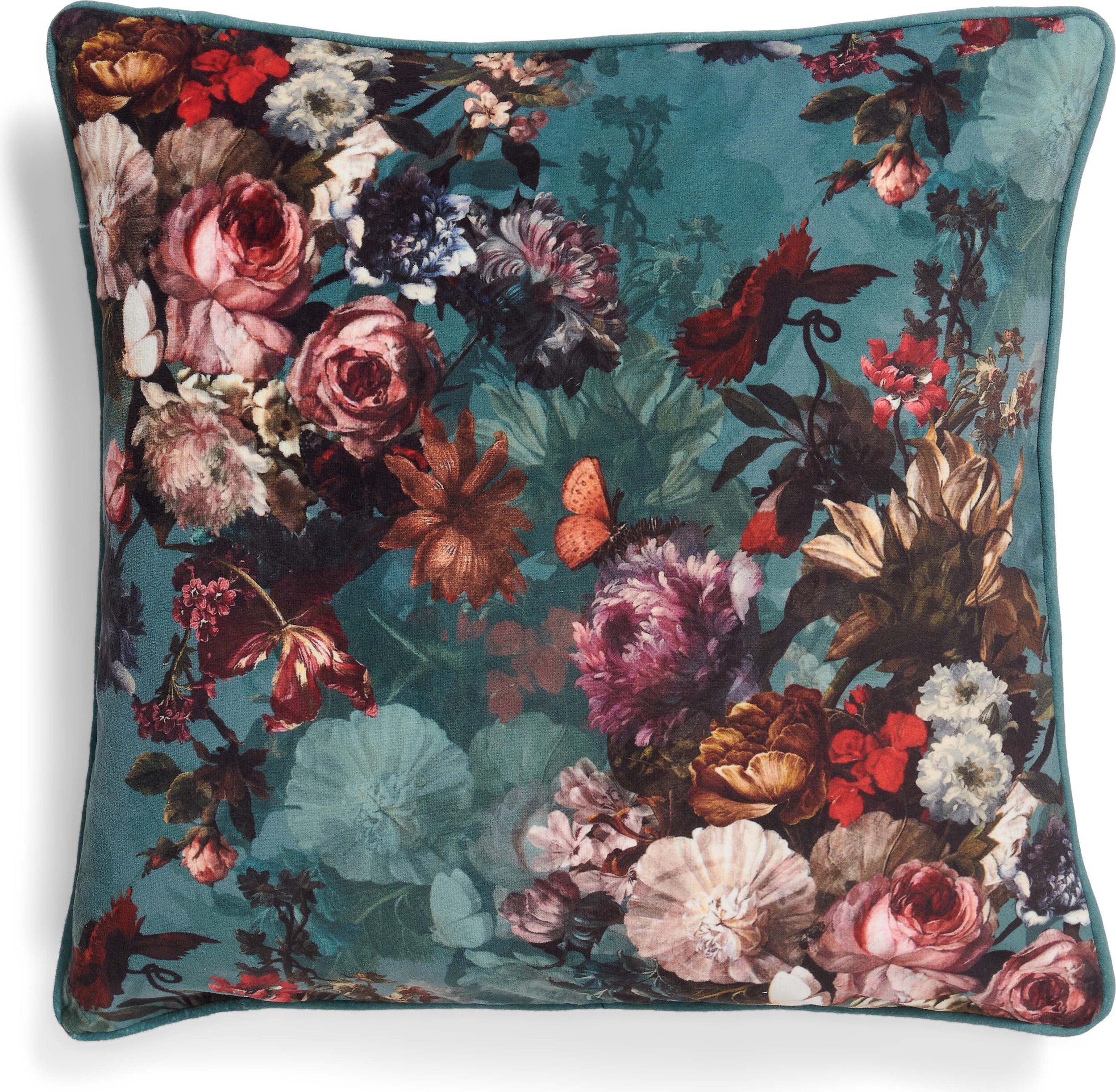 Poduszka dekoracyjna Karli 50 x 50 cm ciemnozielona