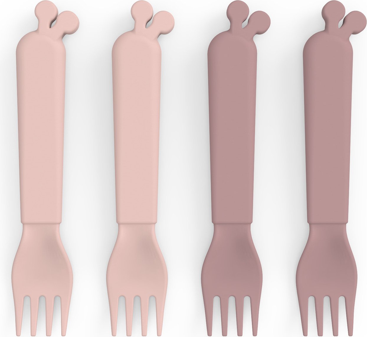 Widelce dziecięce Kiddish Raffi różowe 4 szt.