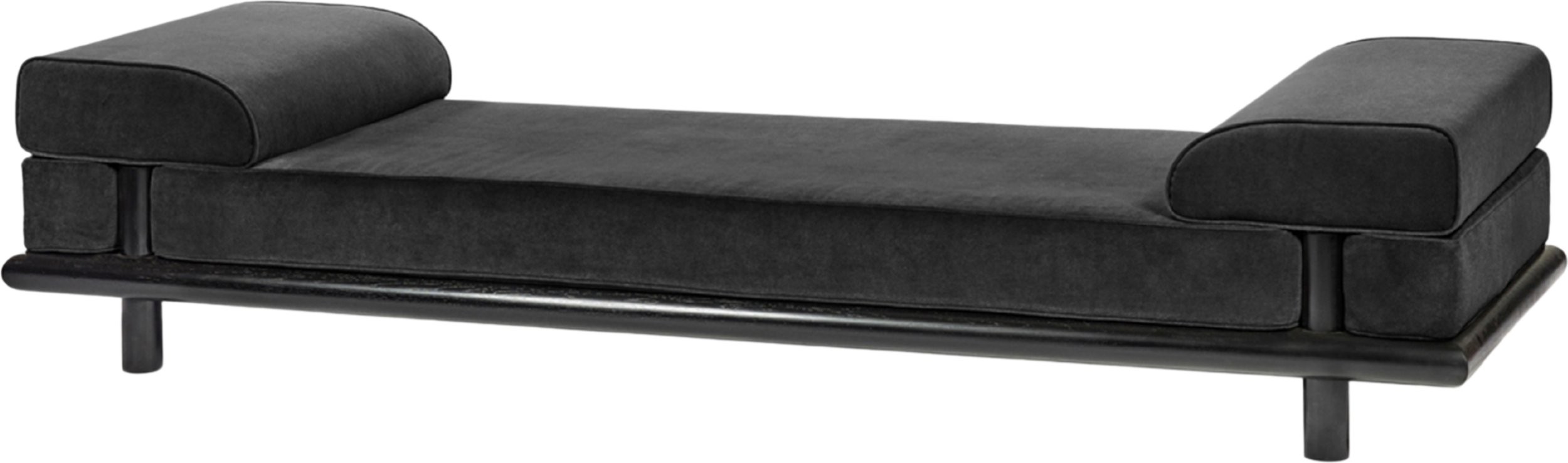 Leżanka Beth Licot 280 cm czarna czarny dąb