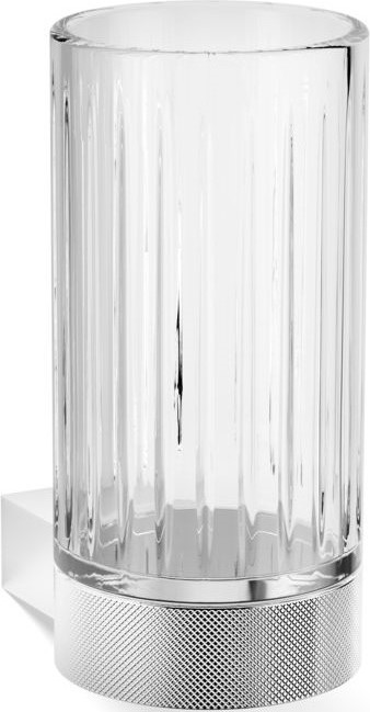 Kubek na szczoteczki do zębów Club karbowany chrom ścienny