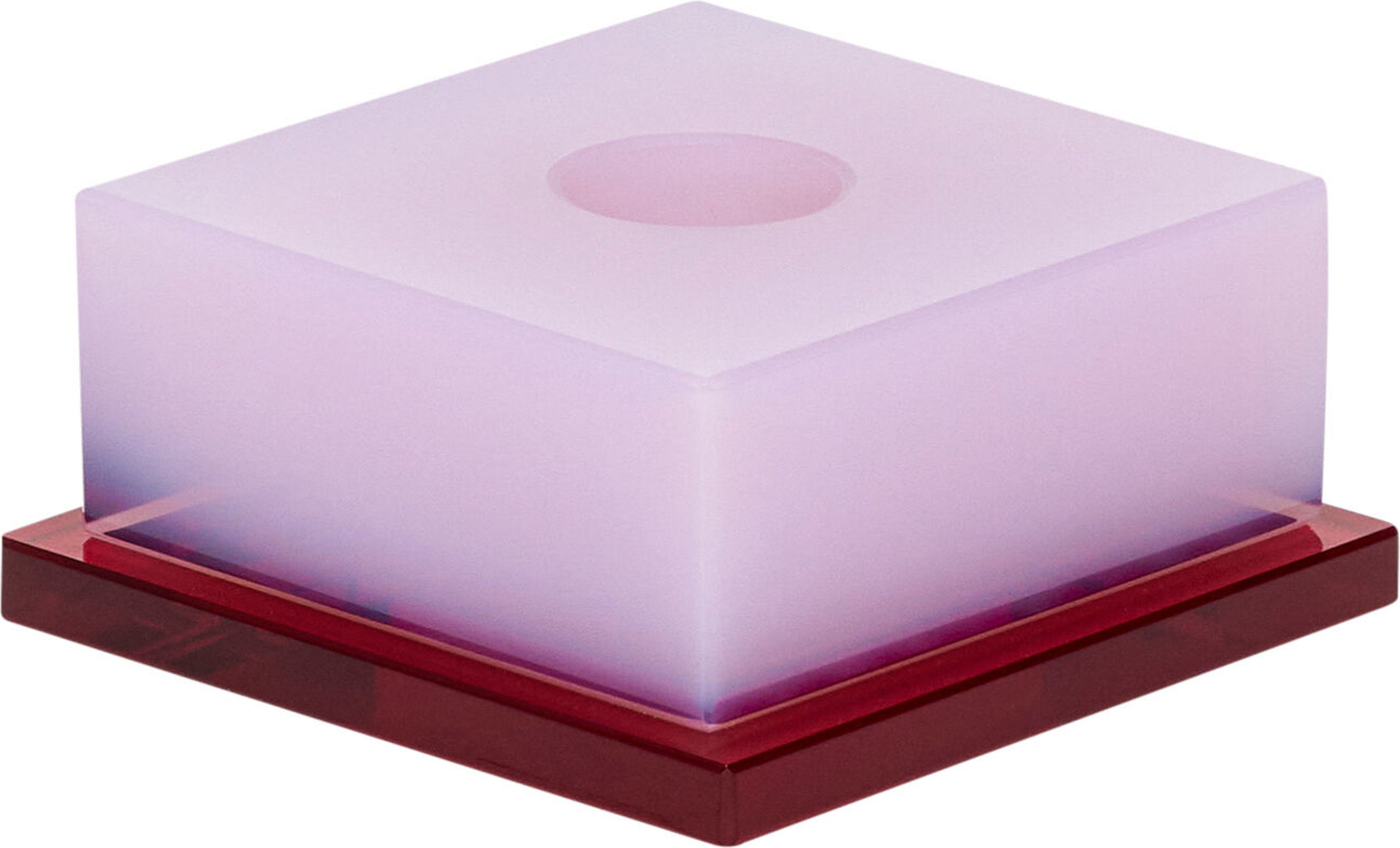 Świecznik na klasyczną świecę Dust różowy