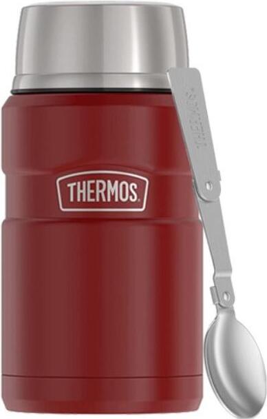 Termos obiadowy ze składaną łyżką Style 710 ml ceglasty 2 el.