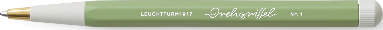 Długopis kulkowy z niebieskim tuszem Drehgriffel Nr. 1 szałwiowa zieleń