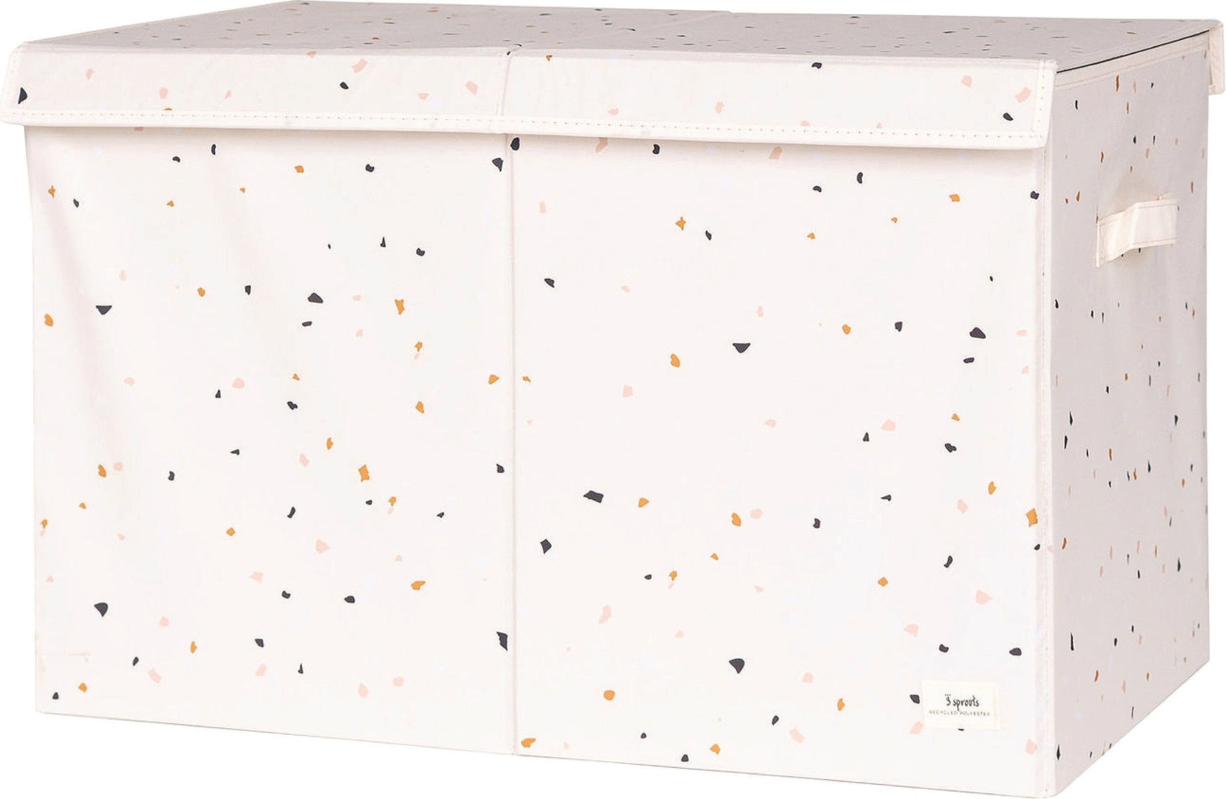 Pudełko do przechowywania Terrazzo kremowe z pokrywą