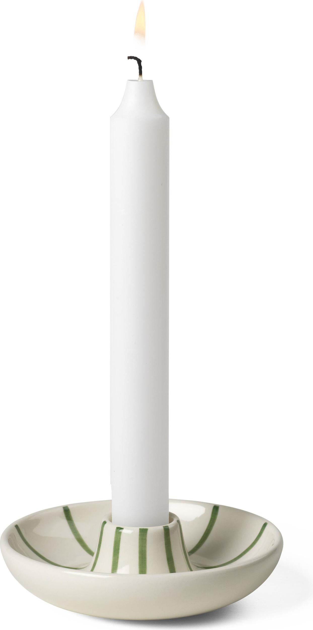 Świecznik na klasyczną świecę Signature zielony