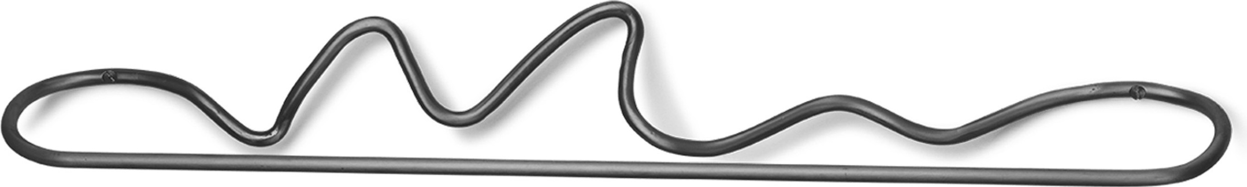 Wieszak na ręczniki Curvature czarny mosiądz