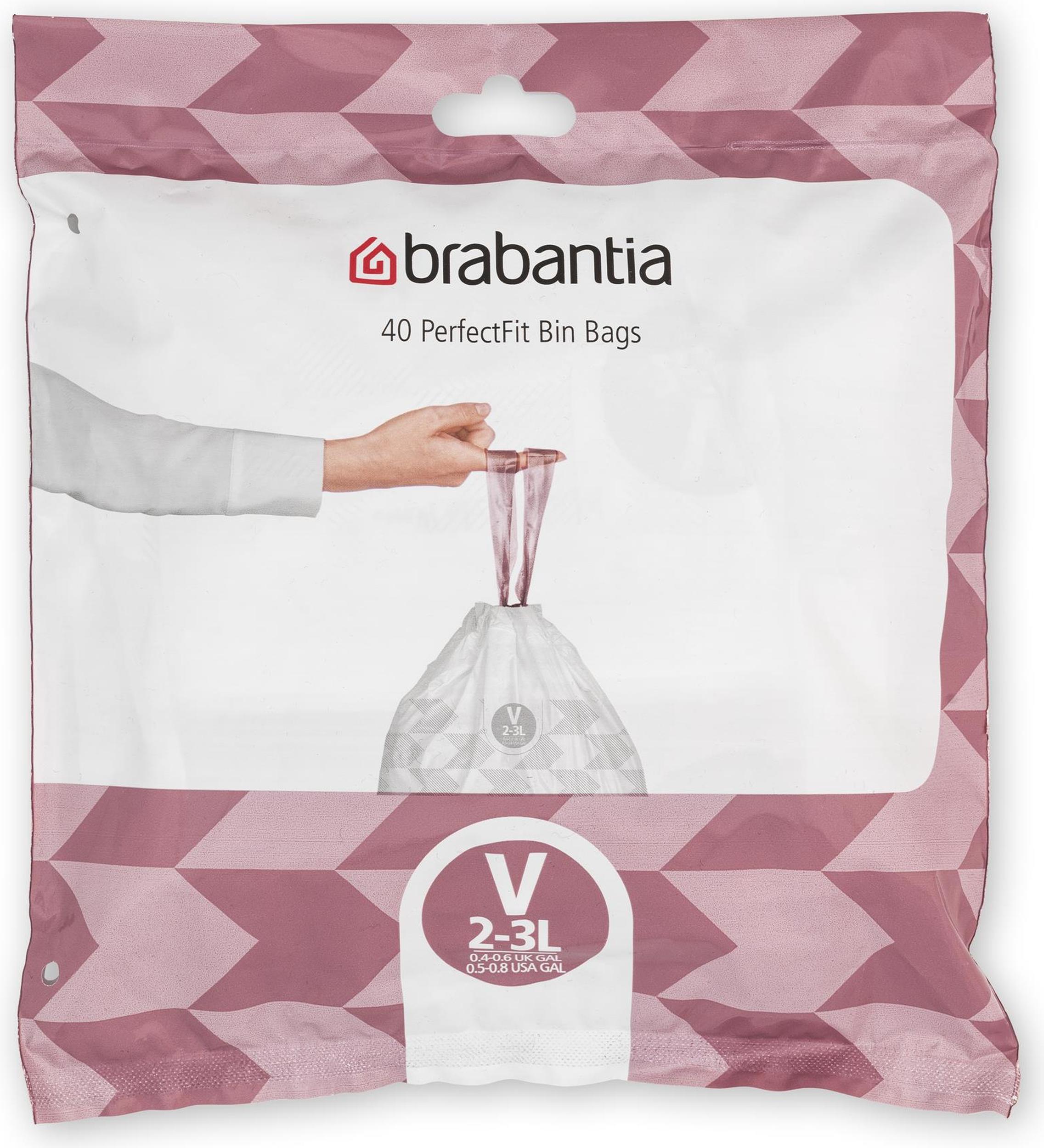 Worki na śmieci Brabantia PerfectFit rozmiar V 2-3 l 40 szt.