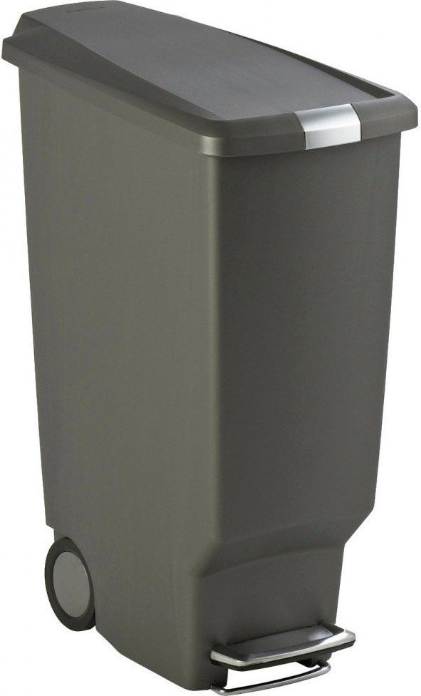 Kosz na śmieci pedałowy Slim 40 l szary