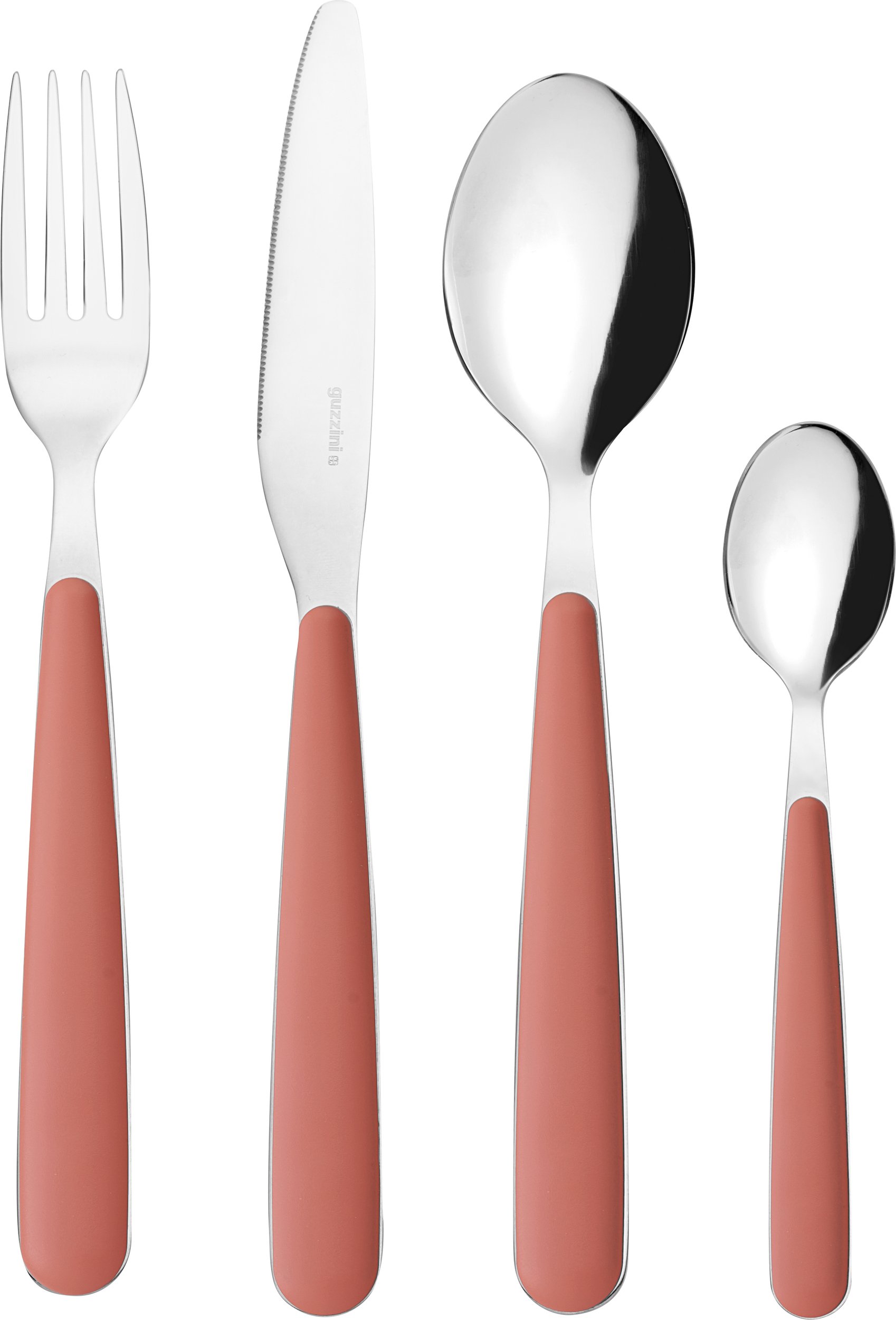 Komplet sztućców Pop terakota 24 el.