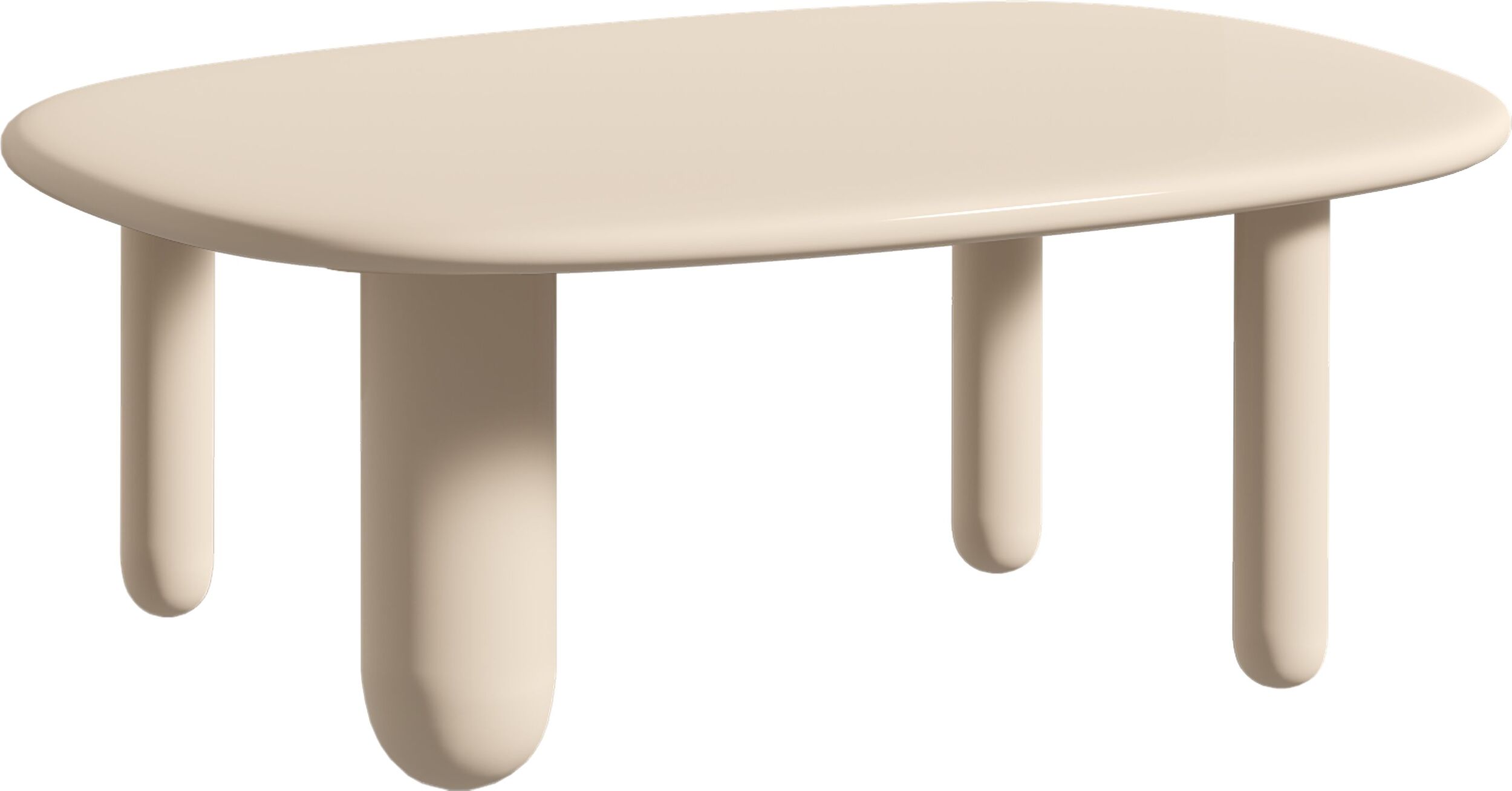 Stolik kawowy Tottori niski kremowy