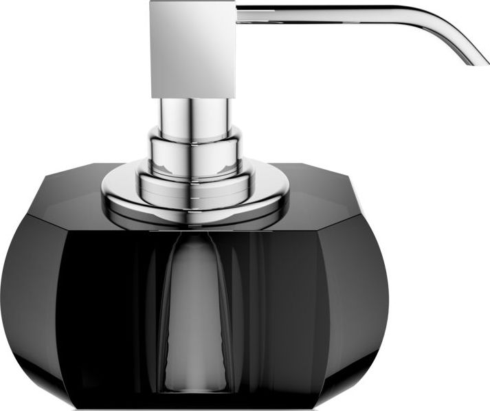 Dozownik do mydła Kristall antracytowy z pompką chrom