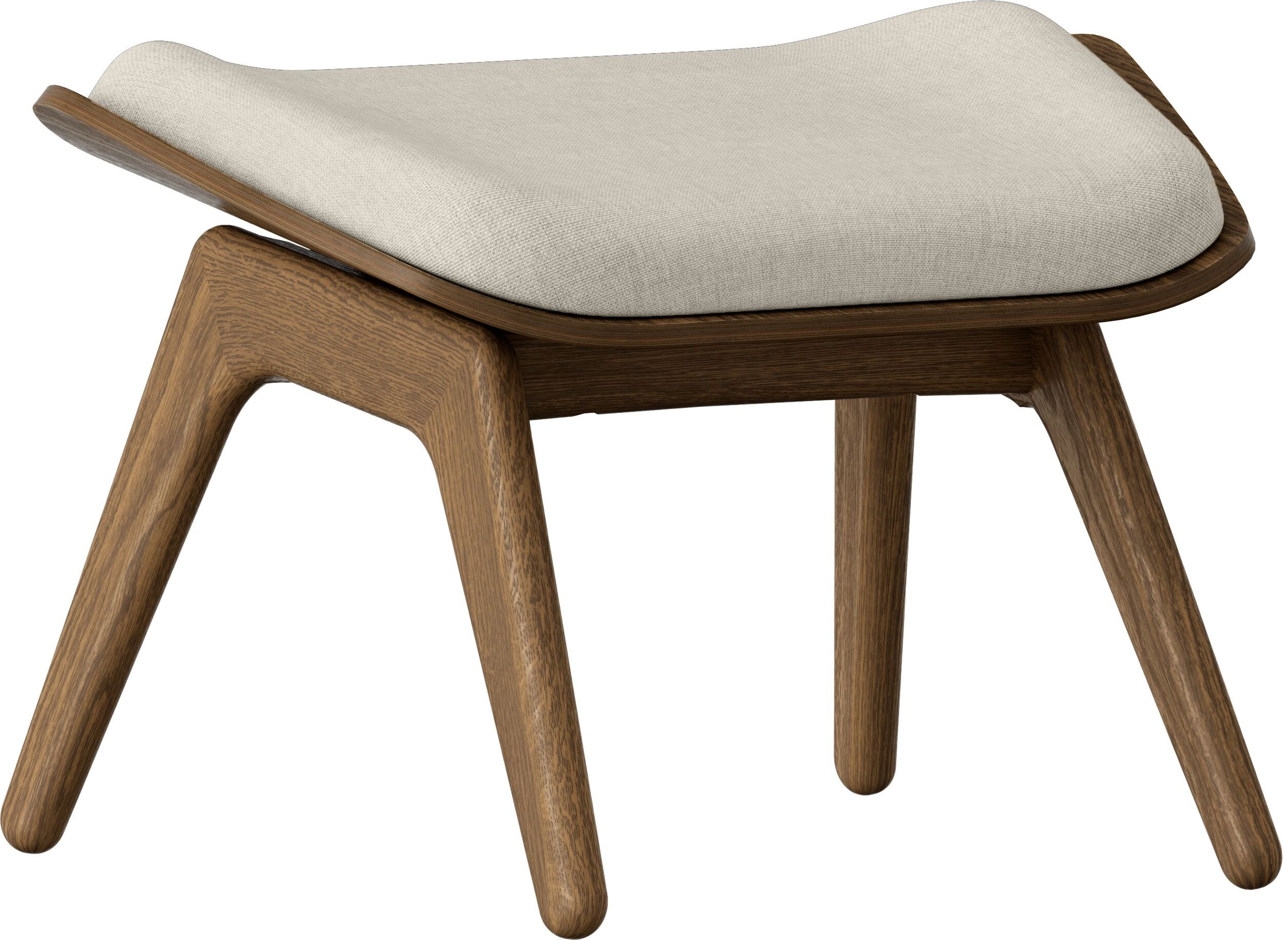 Podnóżek The Reader jasnopiaskowy na ciemnych dębowych nogach