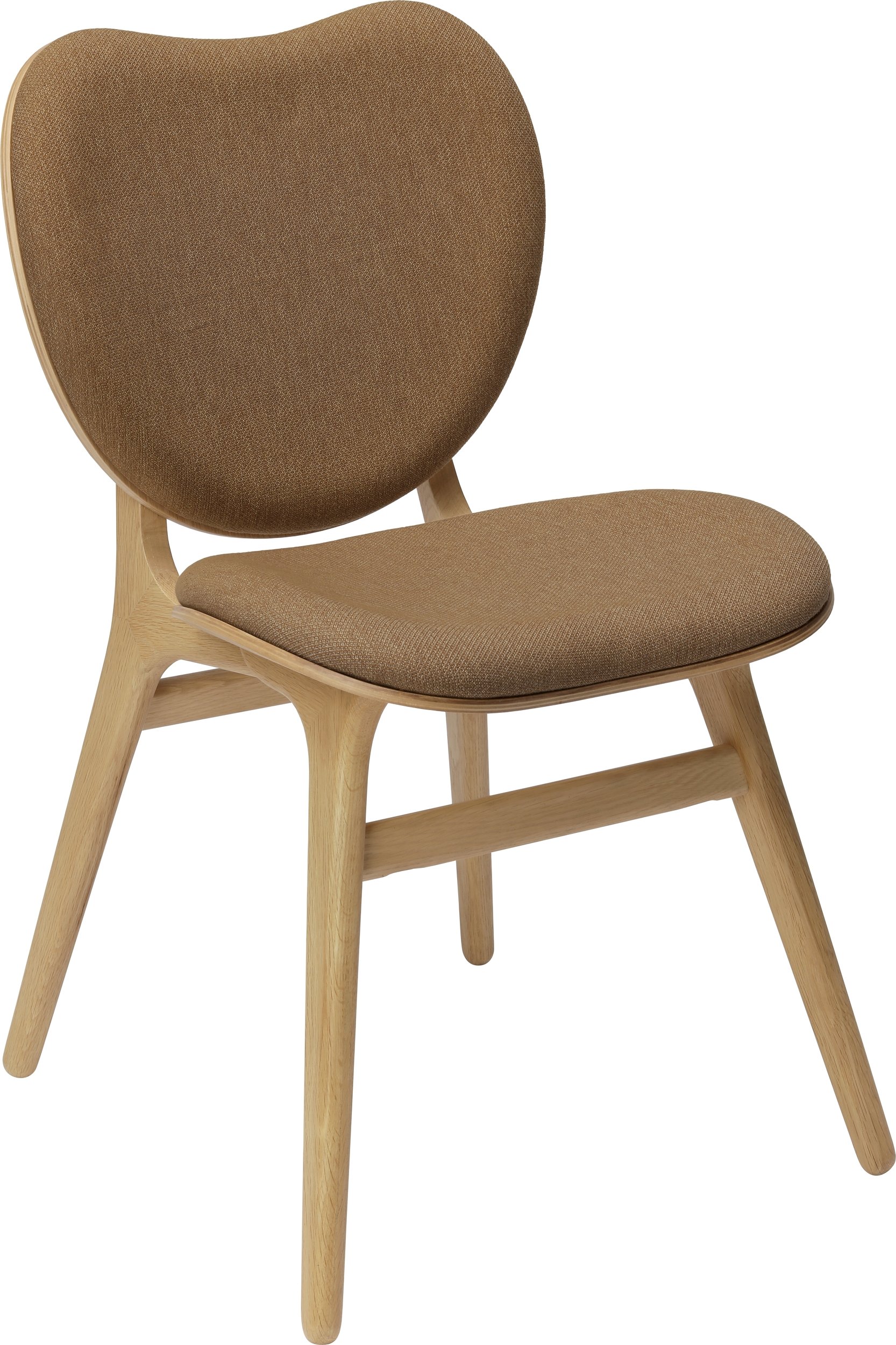 Krzesło Conversation Piece brązowe tapicerowane jasny dąb