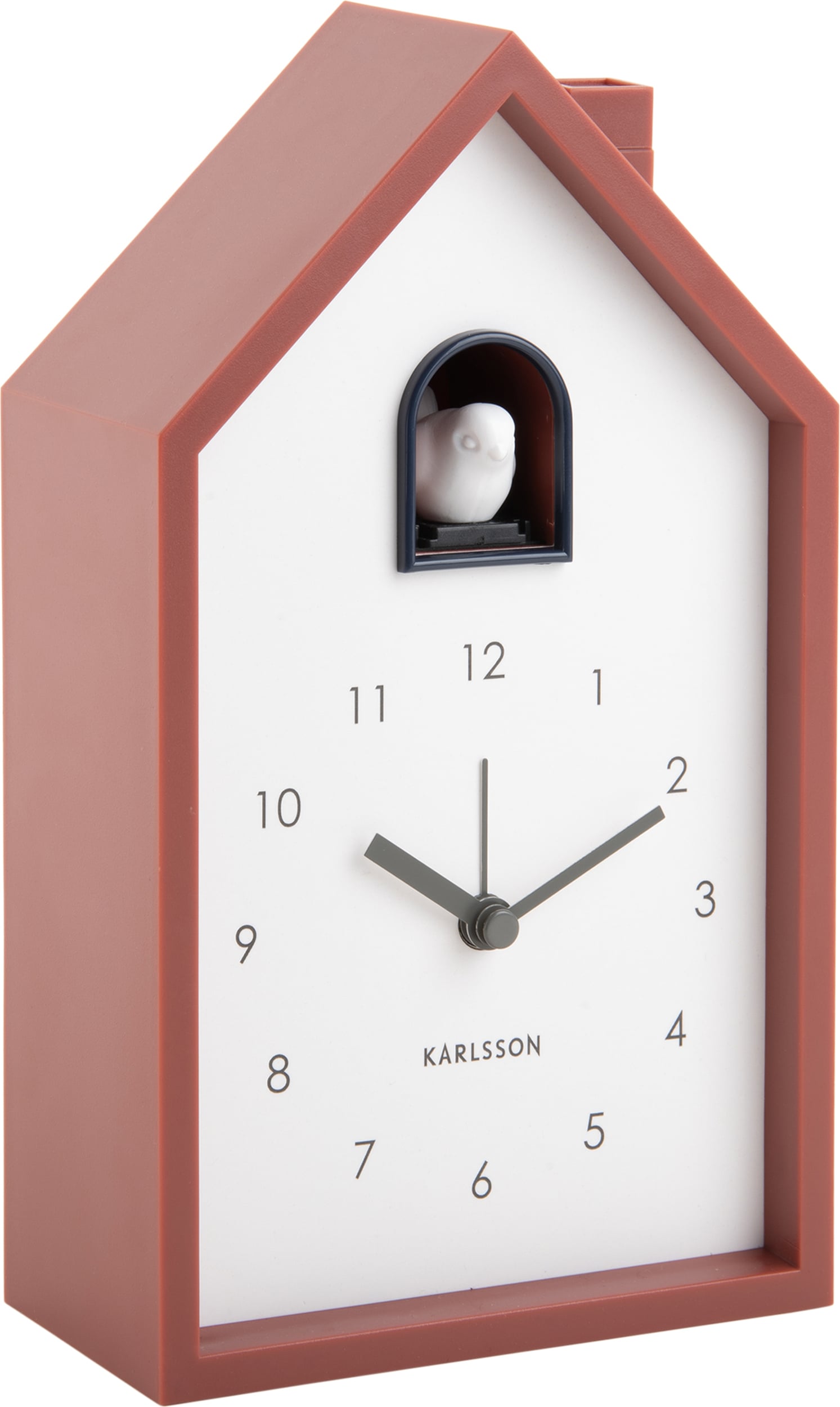 Budzik Modern Cuckoo czerwony