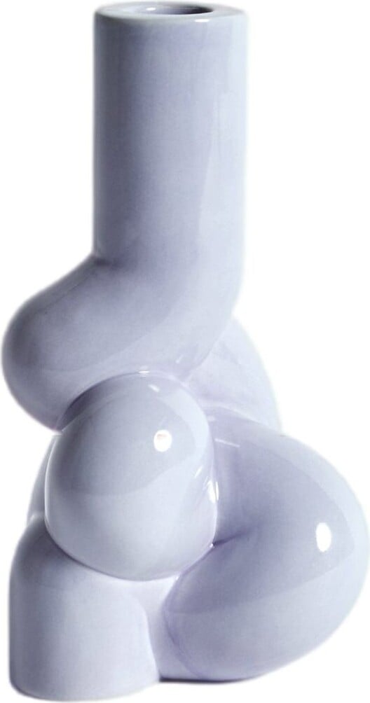 Świecznik na klasyczną świecę W&S Soft lawendowy