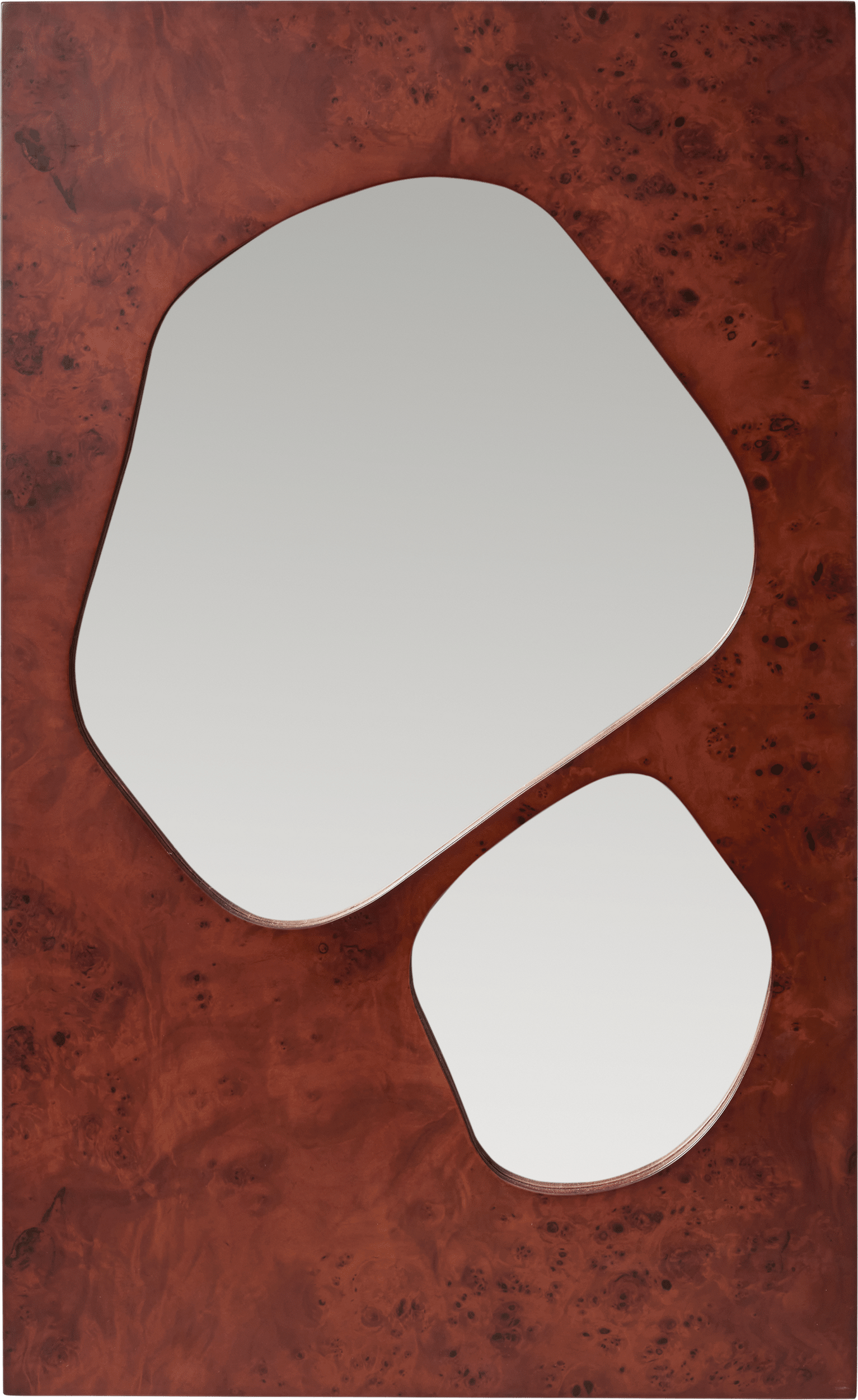 Lustro ścienne Folia 82 cm brązowe