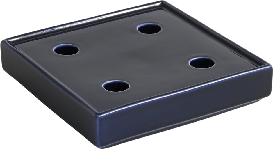 Świecznik na klasyczną świecę Mattone L ciemnoniebieski