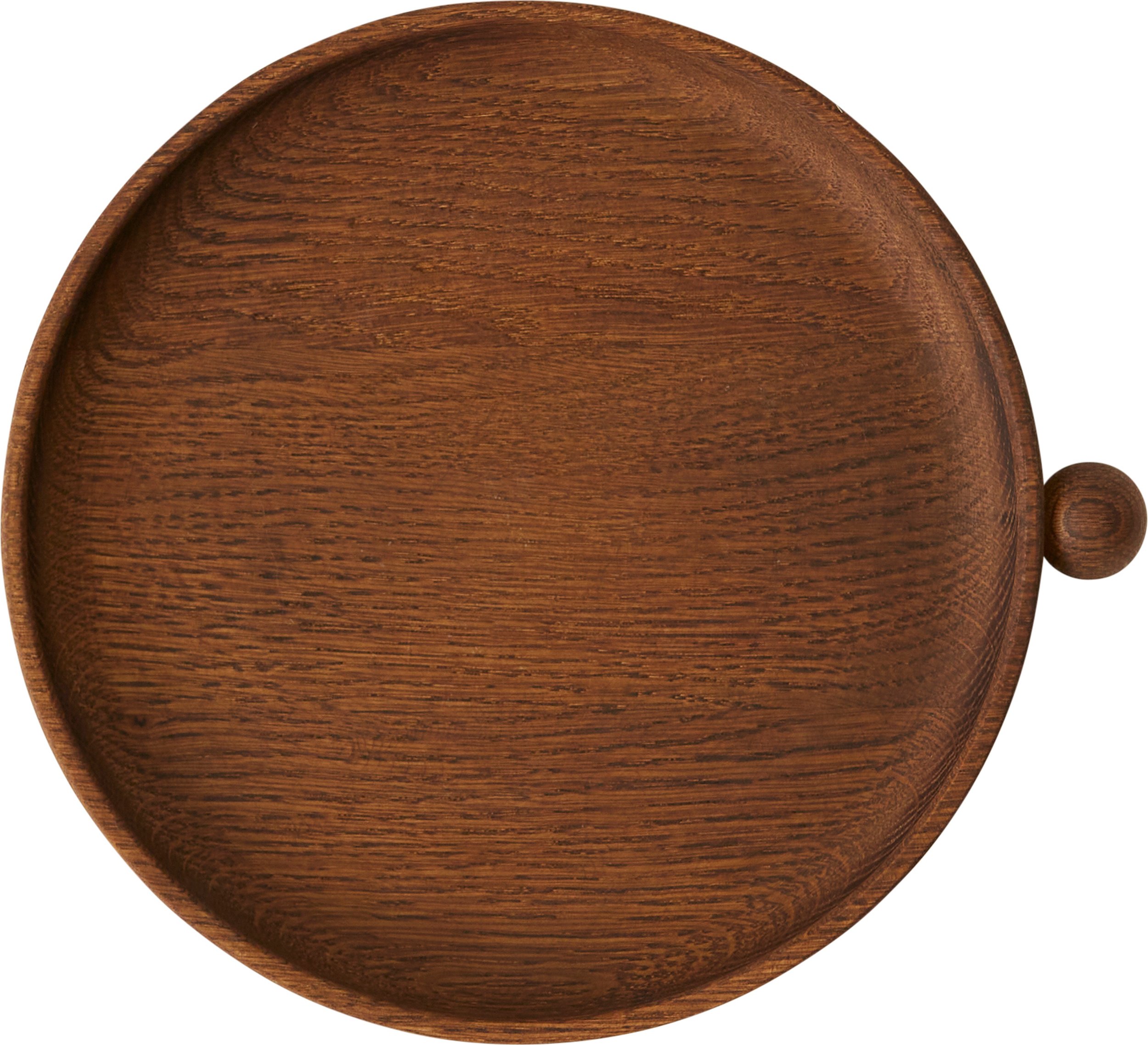 Taca dekoracyjna Inka 20 x 22 cm ciemny dąb