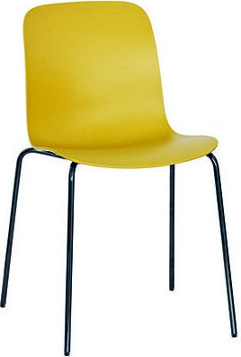 Krzesło Substance stal lakierowana na czarno musztardowe