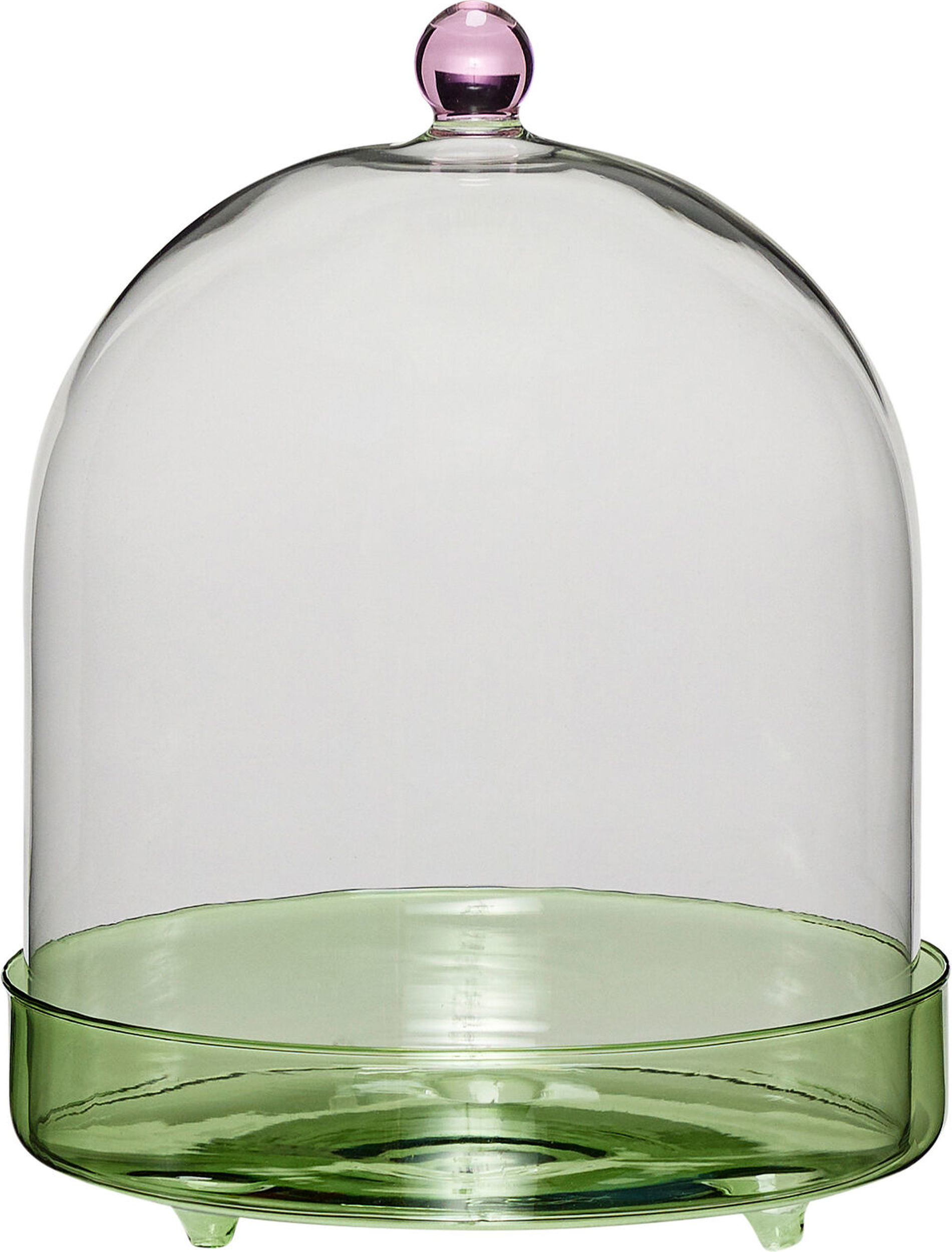 Patera z kloszem Flora mini 16 cm zielona