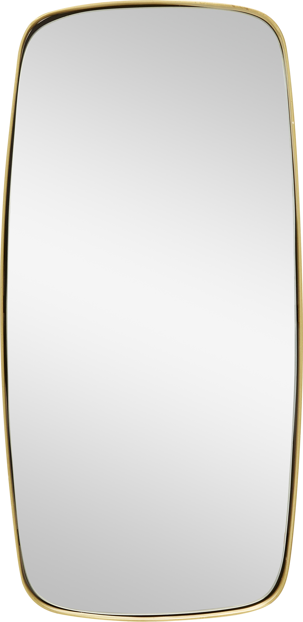 Lustro ścienne Hübsch podłużne 59 cm złote