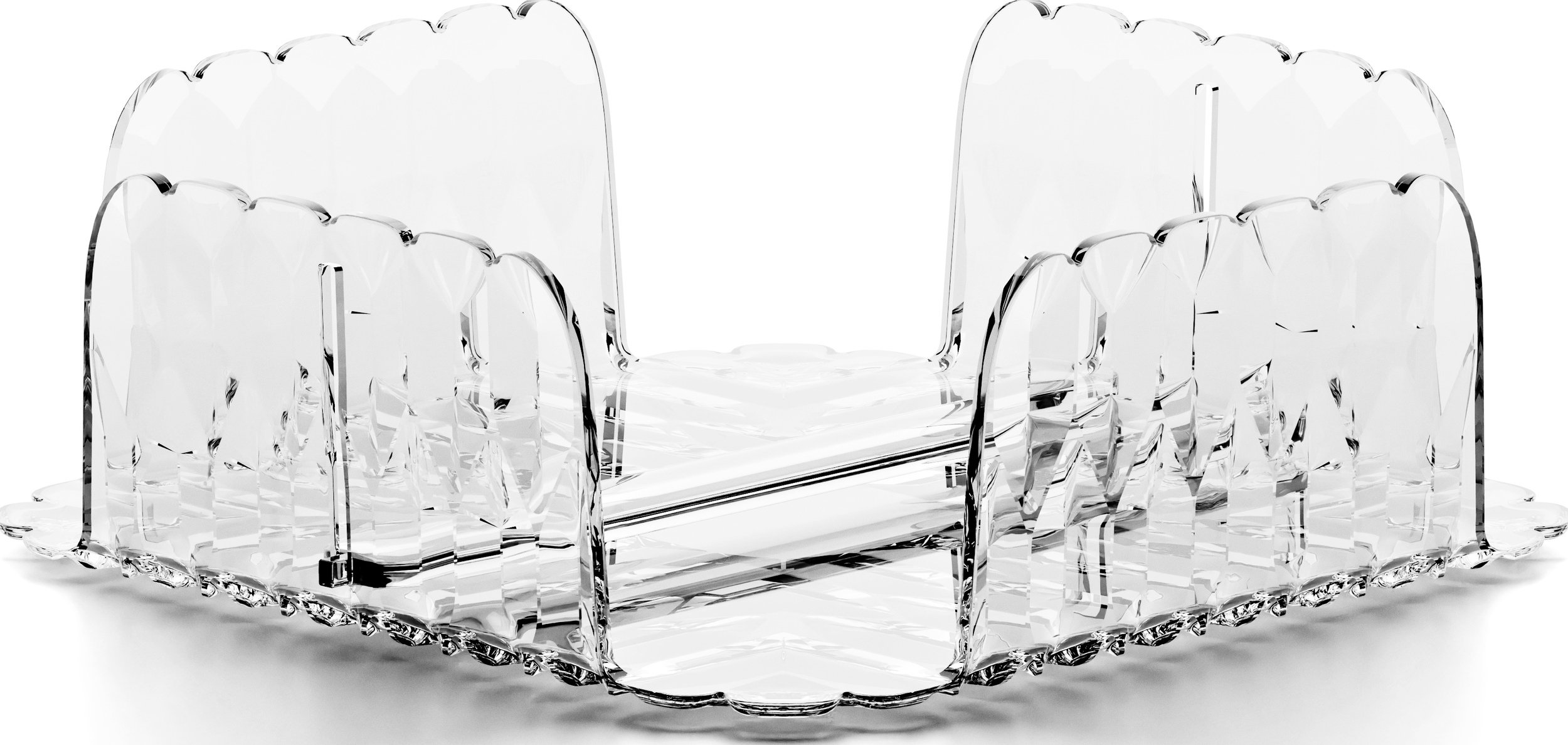 Serwetnik Vanity 20 x 20 cm przezroczysty