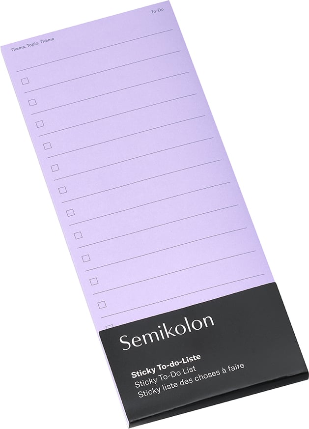 Planer lista zadań samoprzylepny Semikolon liliowy