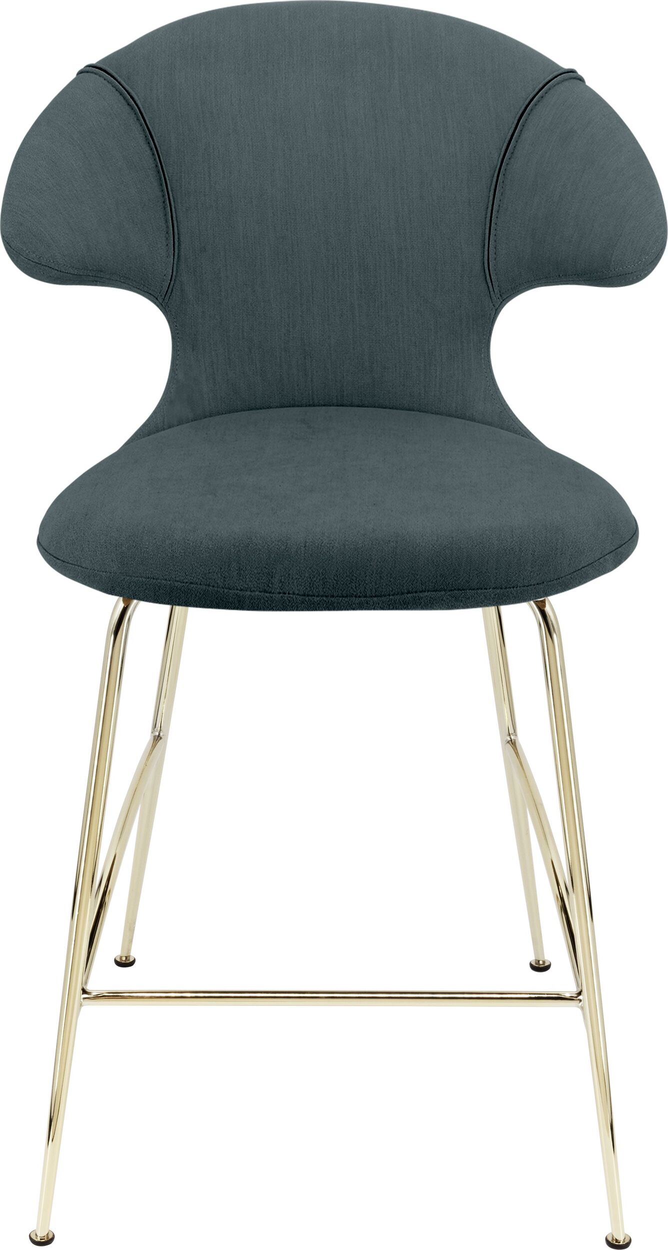 Krzesło Time Flies 102 cm ciemnoturkusowe na mosiężnych nogach